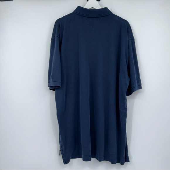 Tommy Hilfiger Navy Polo Shirt 100% Cotton with Logo Size XXL - Picture 2 of 2